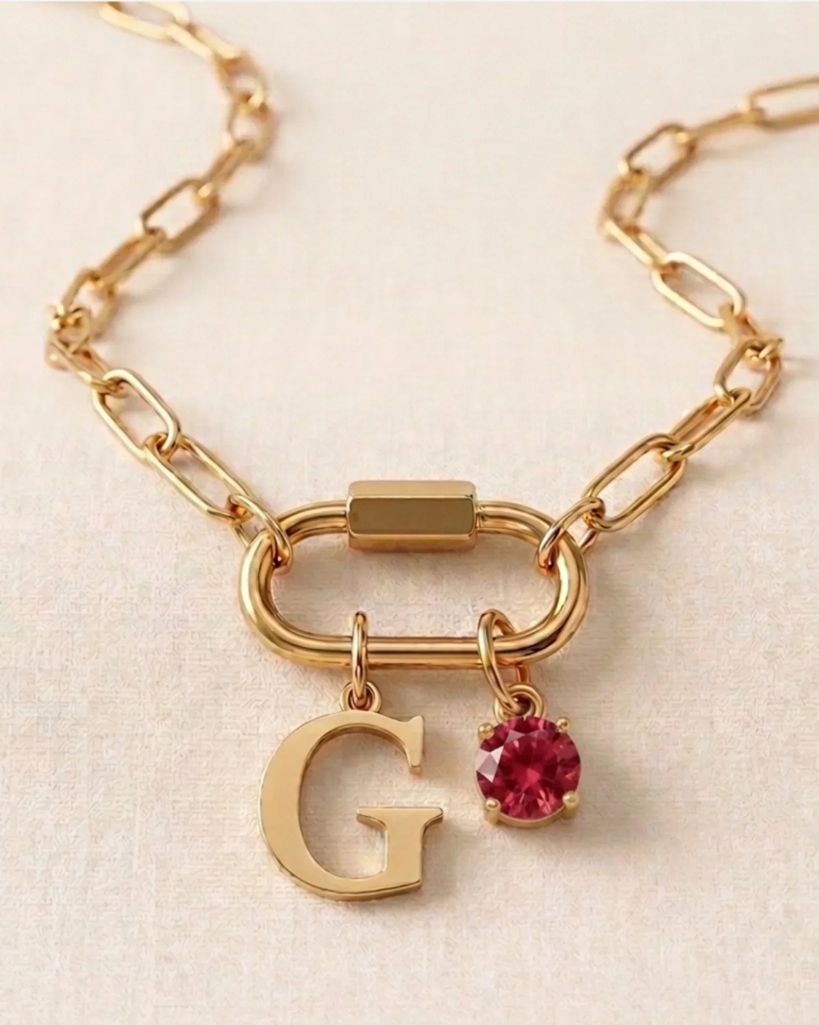 Name & Birthstone Signature Necklace