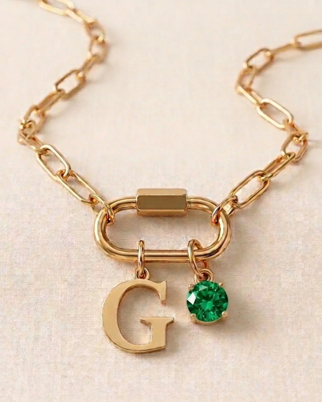 Name & Birthstone Signature Necklace