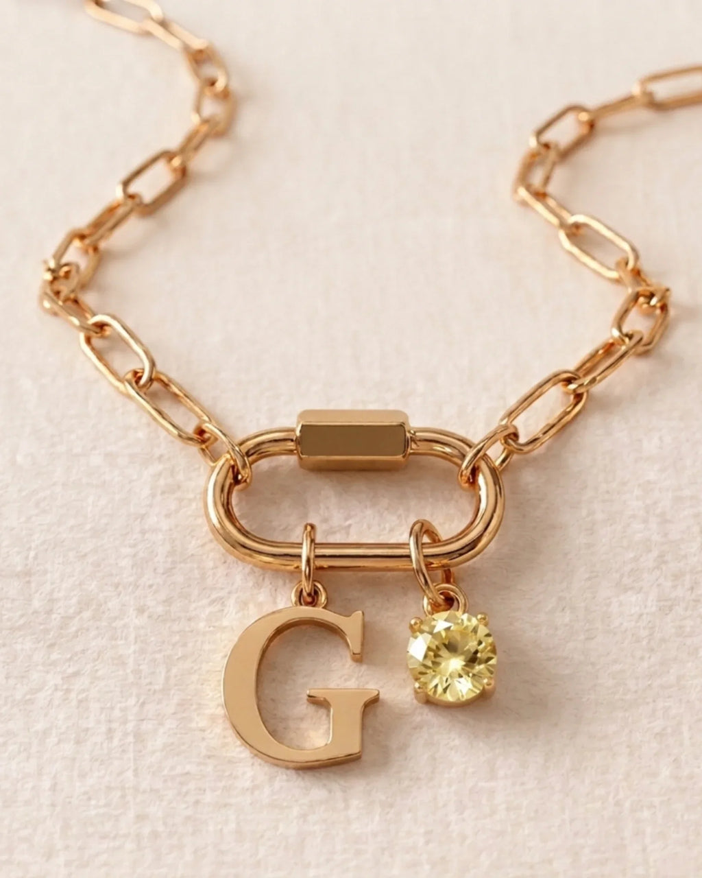 Name & Birthstone Signature Necklace