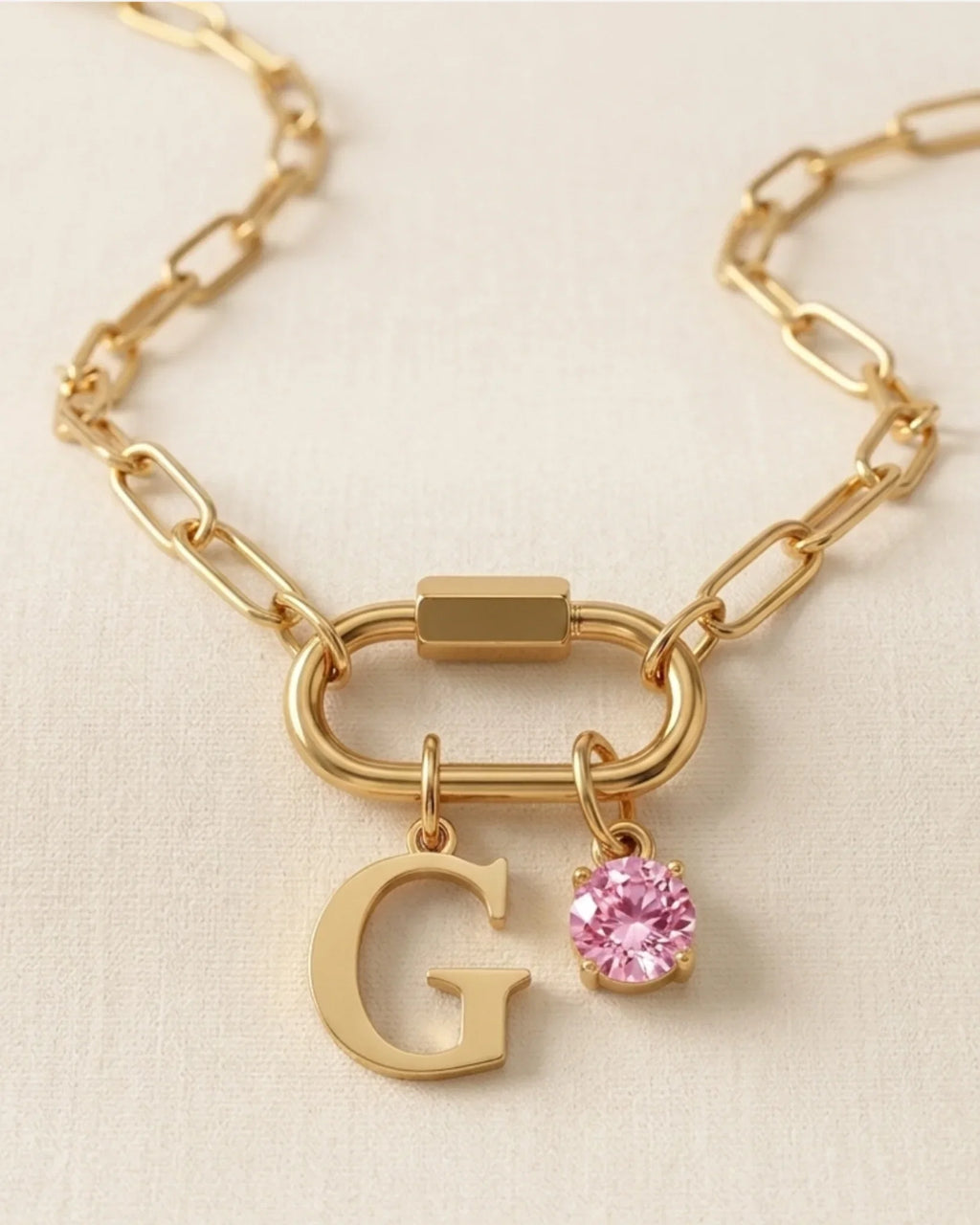 Name & Birthstone Signature Necklace